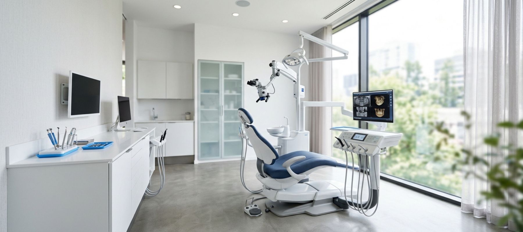 Interior de clínica dental moderna — Agencia SEO Dental especializada en posicionamiento para dentistas
