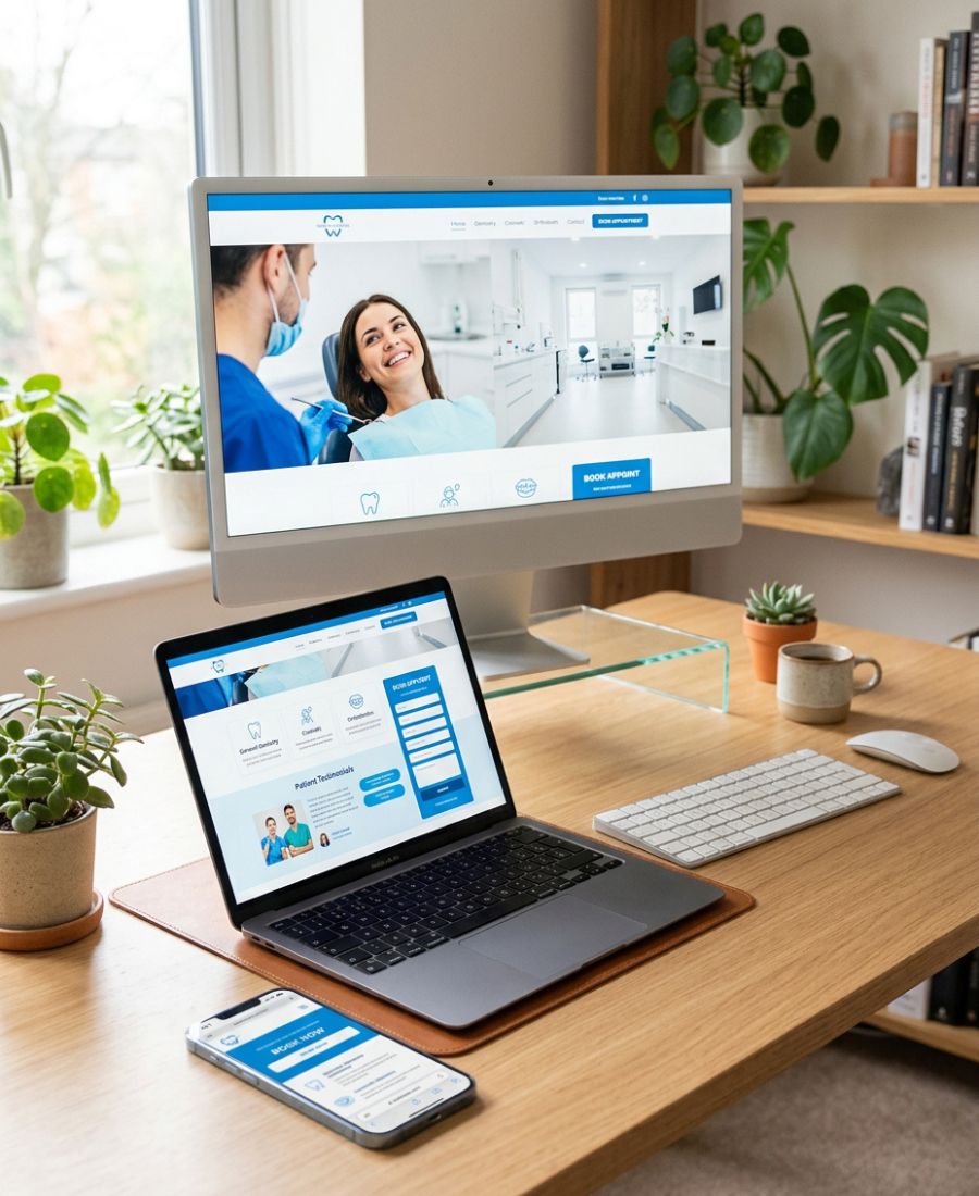 Diseño web para clínicas dentales — webs que convierten visitas en pacientes
